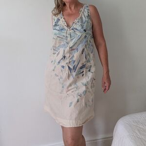 Lilka Anthropologie Watercolor Dress Sz M Bathing Suit Coverup Breezy Summer